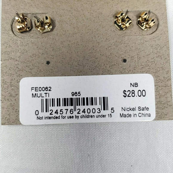 French Connection Tiny Stone Stud Earrings Set (Multi) Earring - Picture 3 of 3